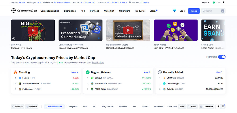 سایت coinmarketcap