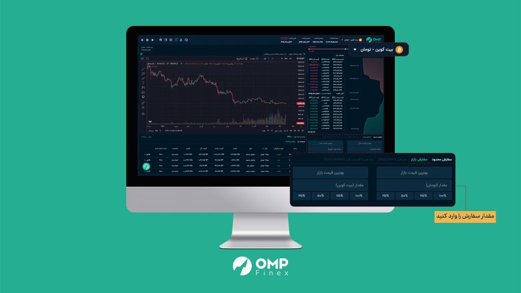 تفاوت سفارش محدود و سفارش بازار در صرافی او ام پی فینکس
