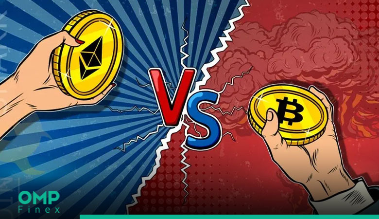 بیت کوین در مقایسه با اتریوم سرمایه گذاران بزرگتری دارد