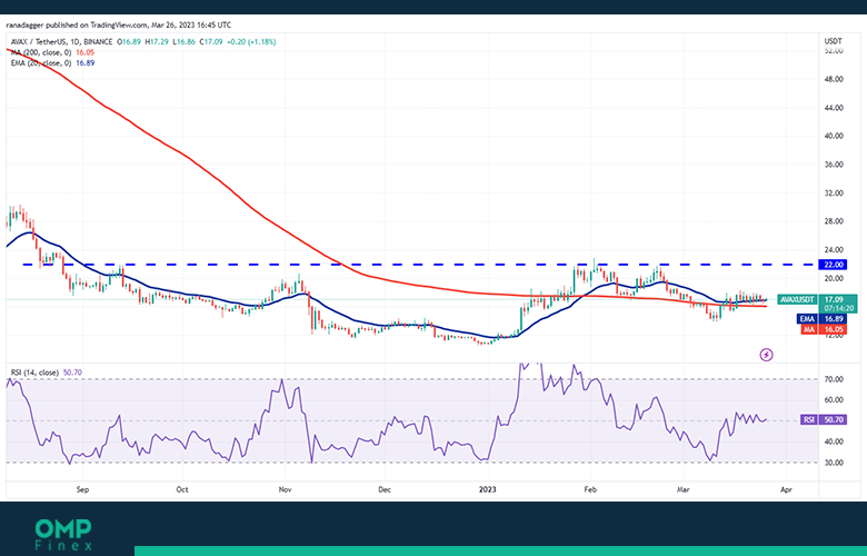 AVAX 1D chart