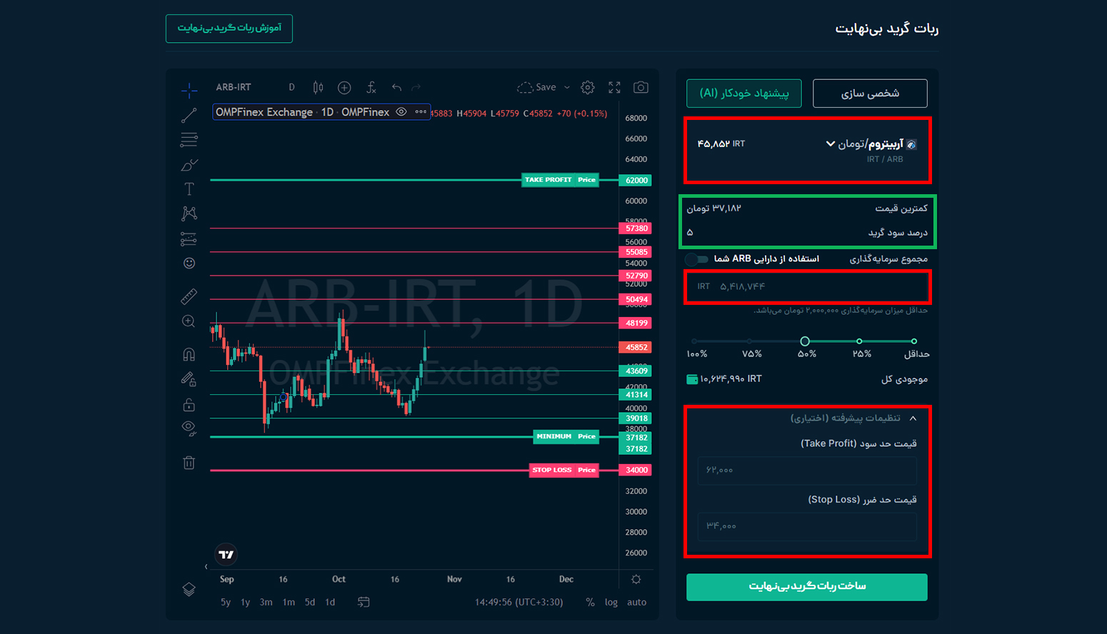 ساخت ربات اینفینیتی گرید به روش پیشنهاد خودکار