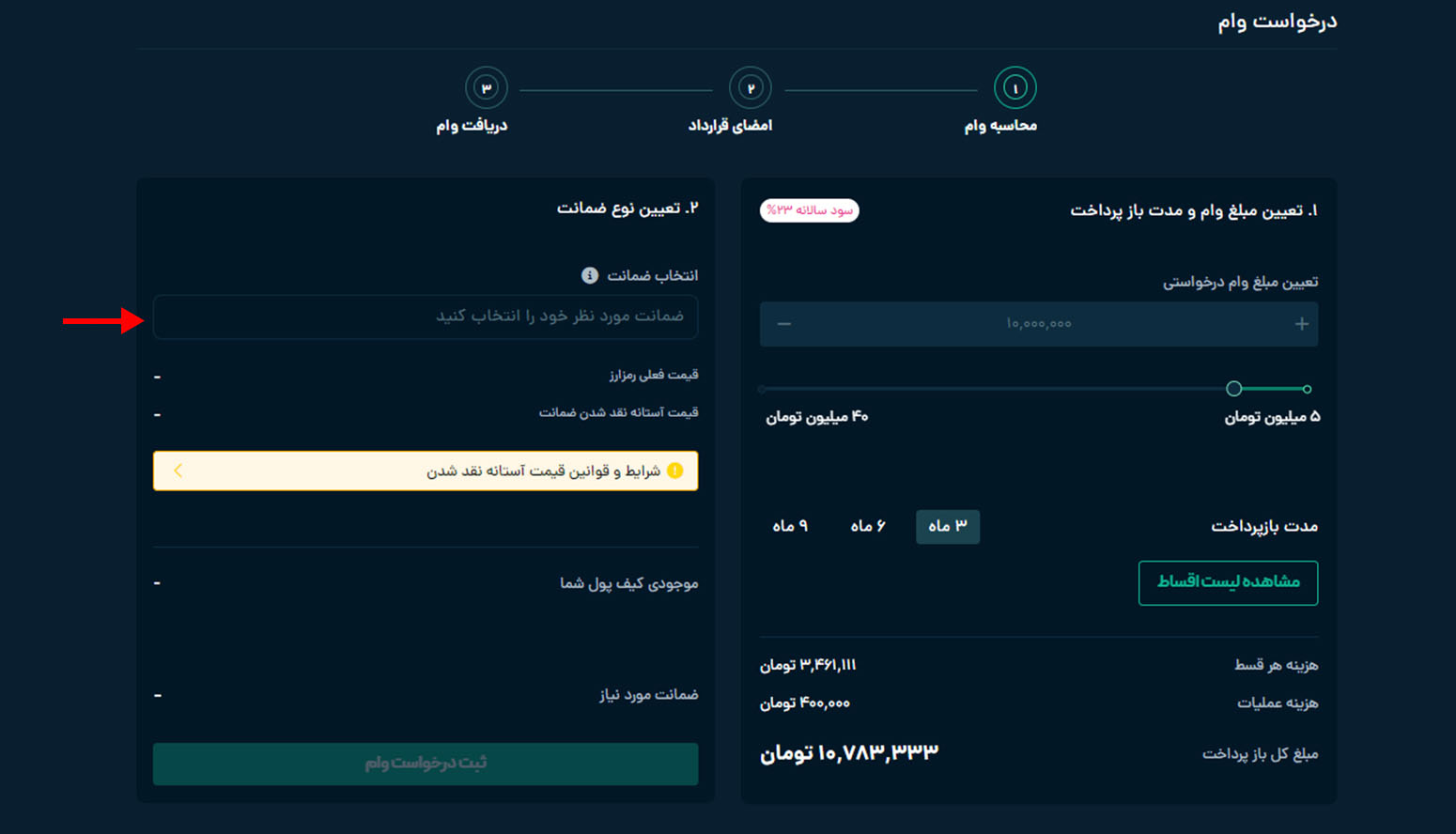 دریافت وام اوامپی فینکس