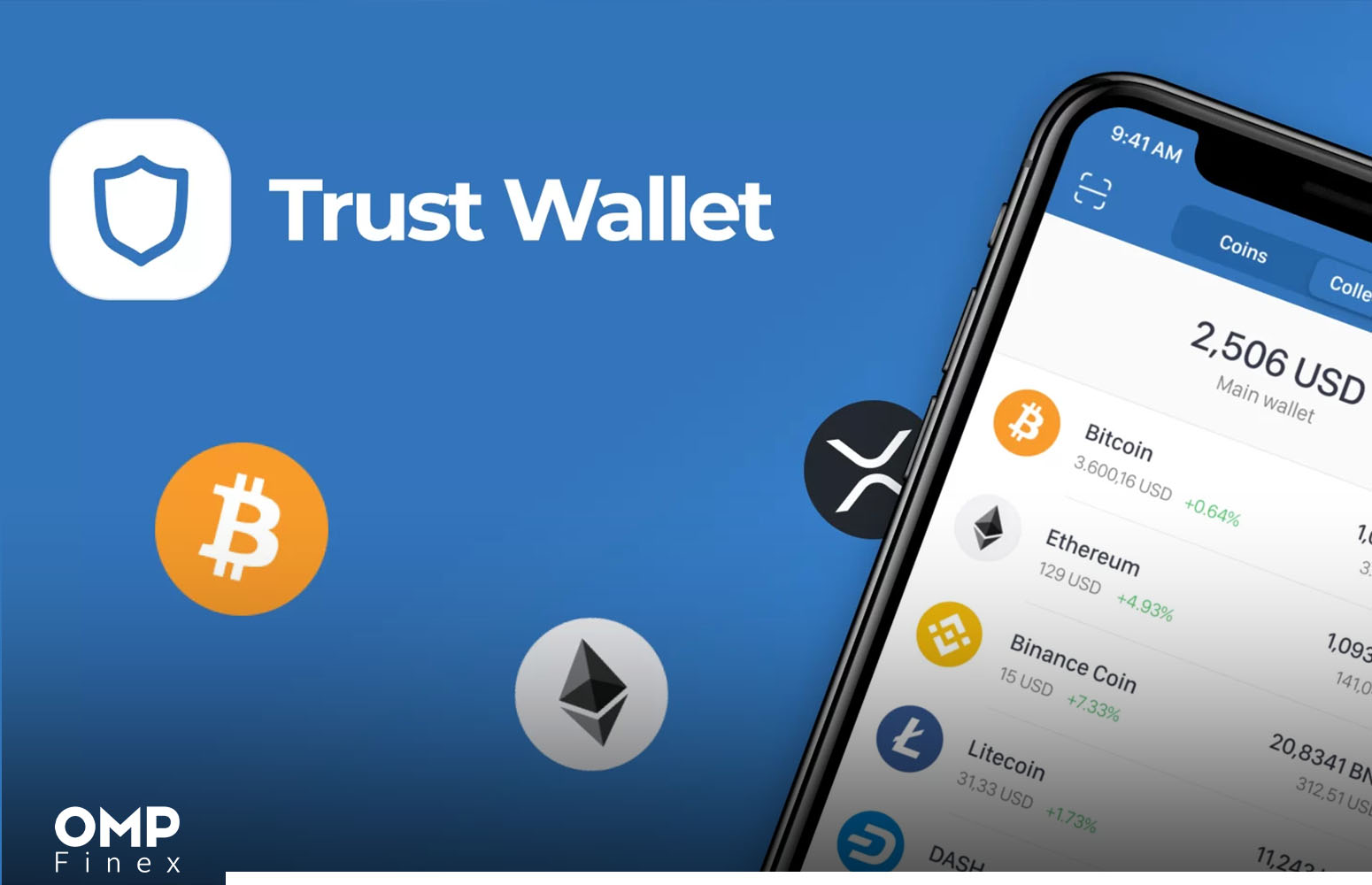 آموزش تصویری بازیابی کیف پول تراست ولت (Trust Wallet) صرافی او ام پی فینکس