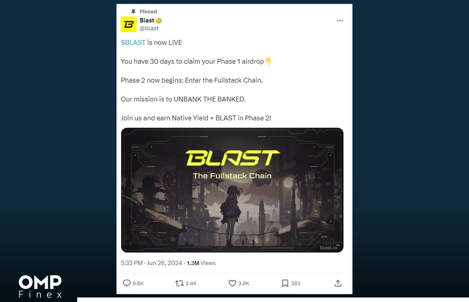 شبکه لایه 2 Blast چیست؟ آموزش شرکت در ایردراپ Blast صرافی او ام پی فینکس