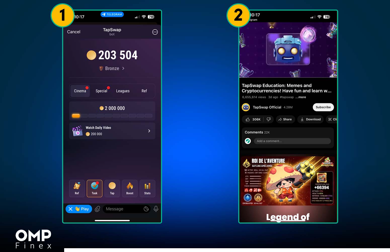 کد تپ سواپ چیست؟+ آموزش تصویری صرافی او ام پی فینکس