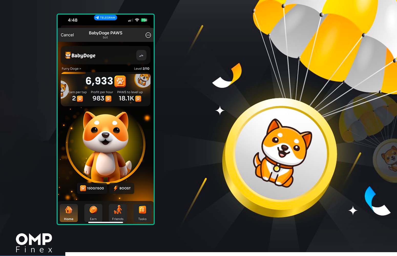 کسب درآمد از ایردراپ بازی BabyDoge