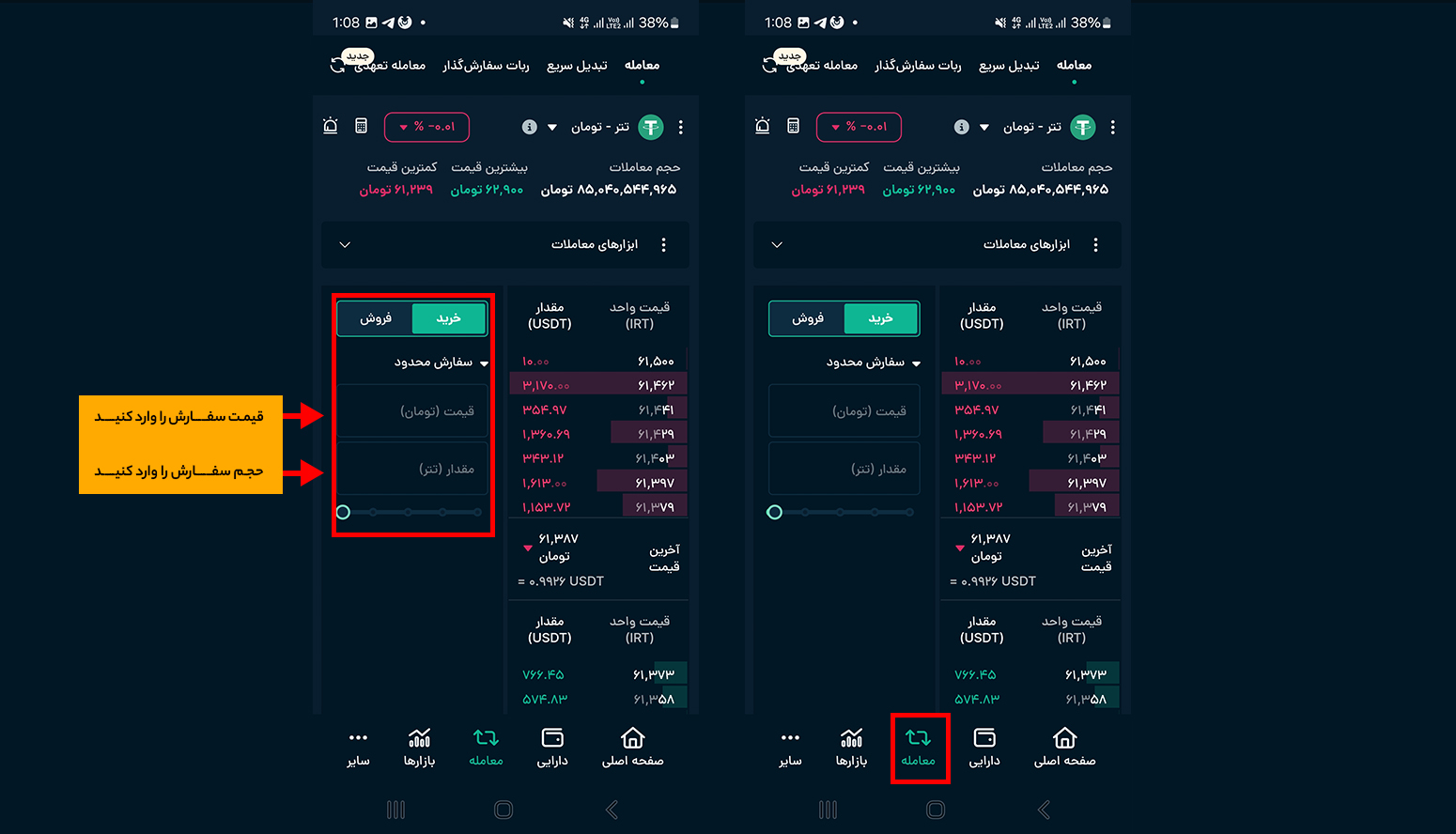 تفاوت سفارش محدود و سفارش بازار