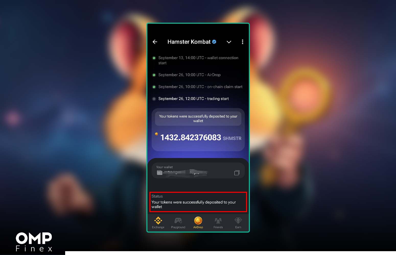 انتقال همستر به او امپی فینکس