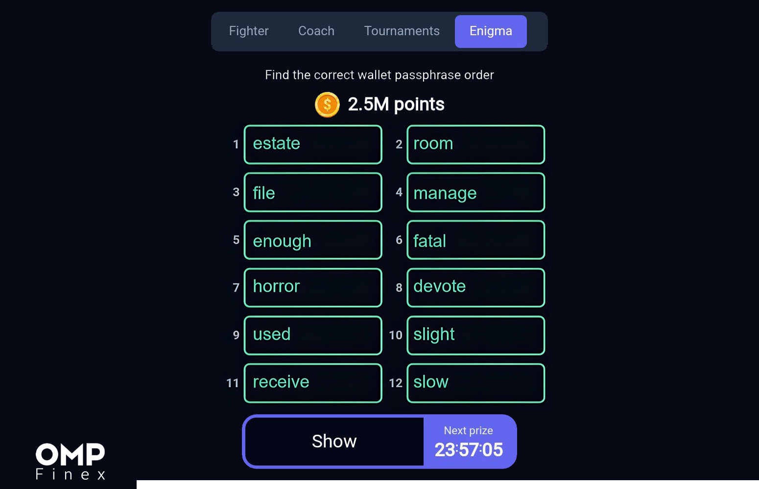 کد انیگما راکی ربیت 26 شهریور