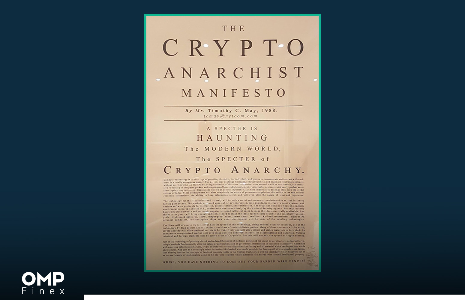crypto anarchist manifesto