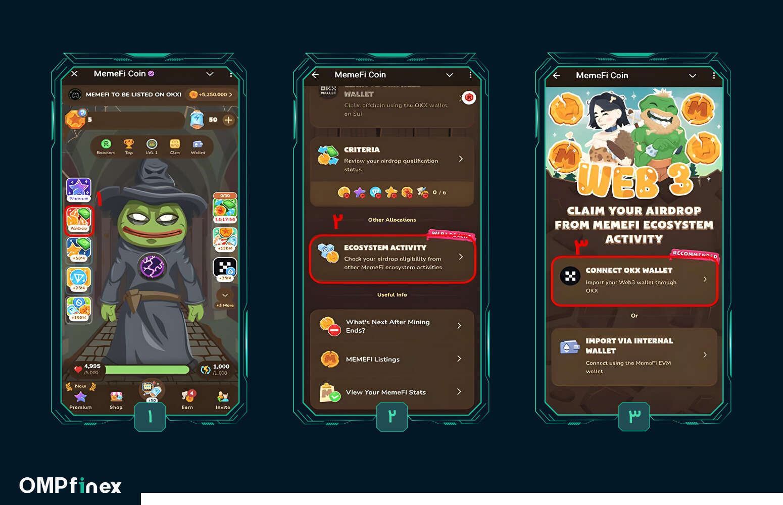 اتصال ایردراپ به کیف پول okx