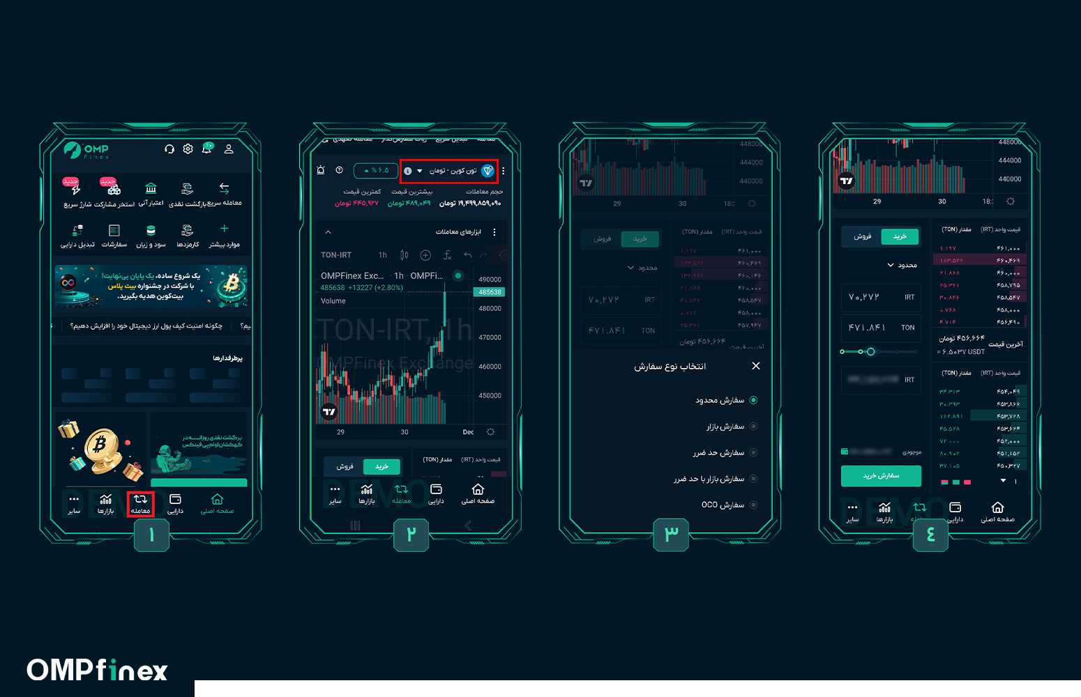 خرید تون کوین در صرافی او ام پی فینکس