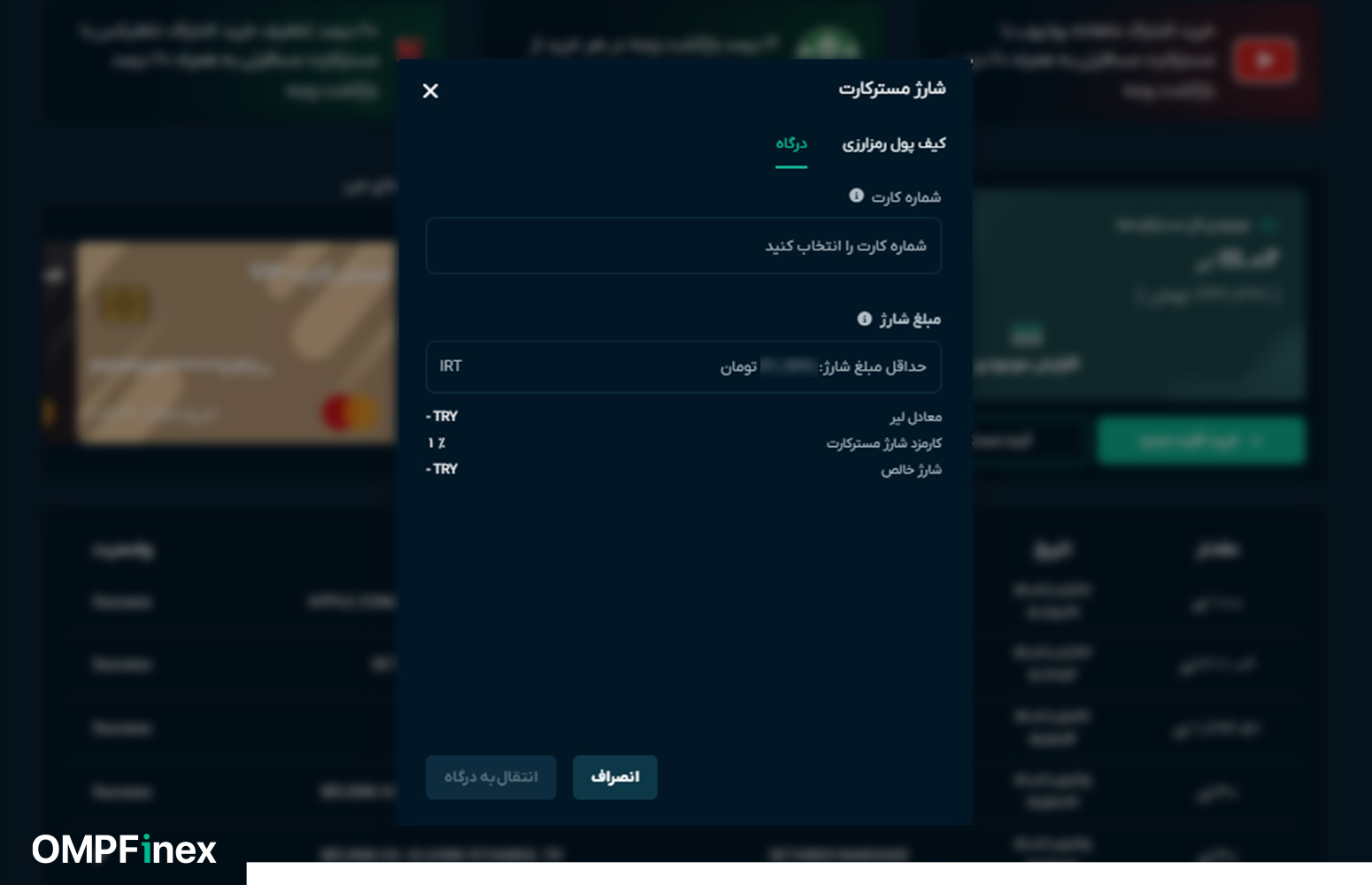 شارژ مسترکارت از طریق درگاه