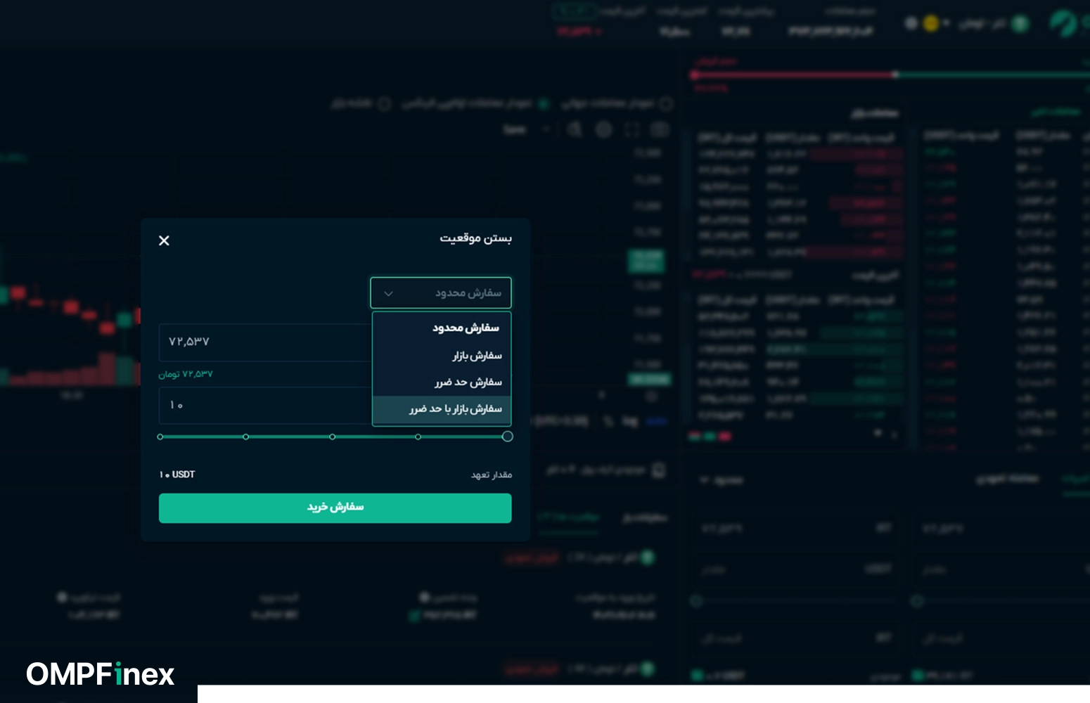 بستن موقعیت