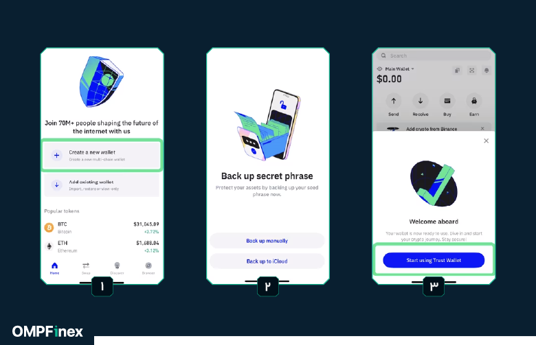 ساخت کیف پول دوج کوین در تراست ولت