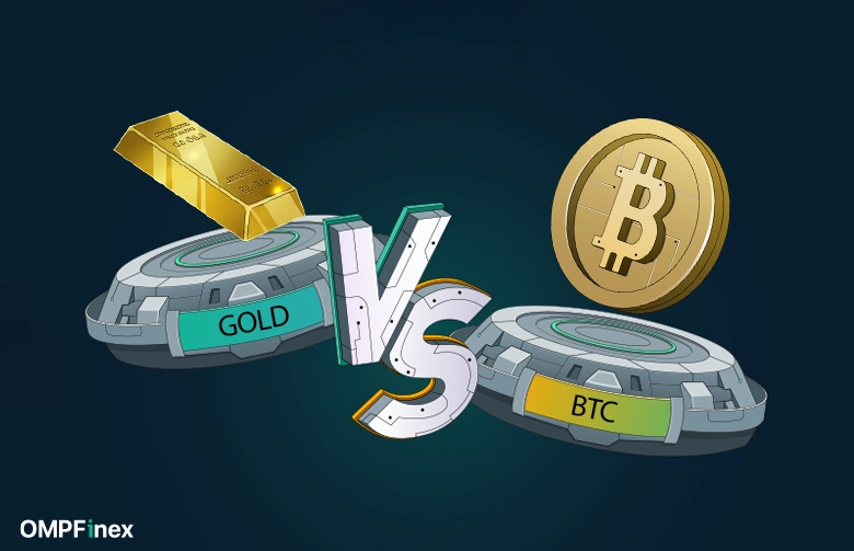 مقایسه طلا و بیت کوین
