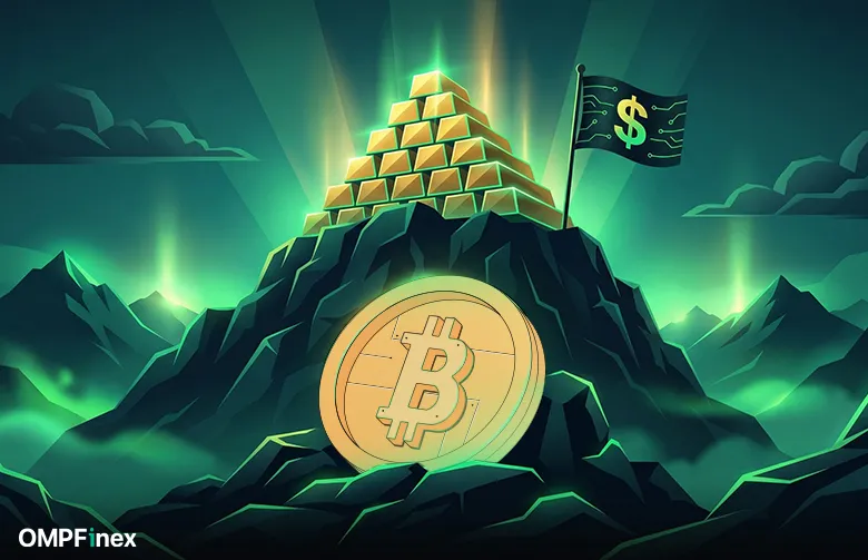 نسبت بیت کوین به طلا به پایین ترین سطح 2025 رسید