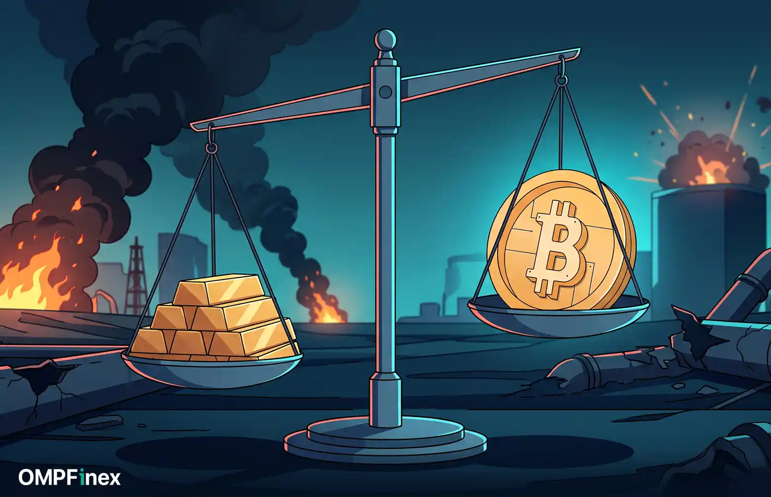 تحلیل بیت کوین در برابر طلا 14 مرداد
